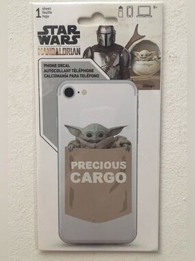 Star Wars The Mandalorian 'Precious Cargo' Grogu Baby Yoda Phone Decal New
